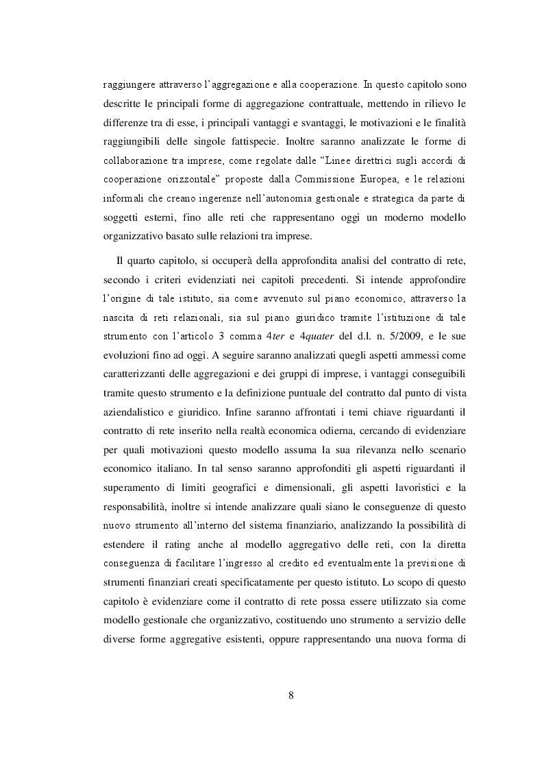 Anteprima della tesi: Nuovi strumenti per la governance delle aggregazioni aziendali. Il Contratto di rete, Pagina 4