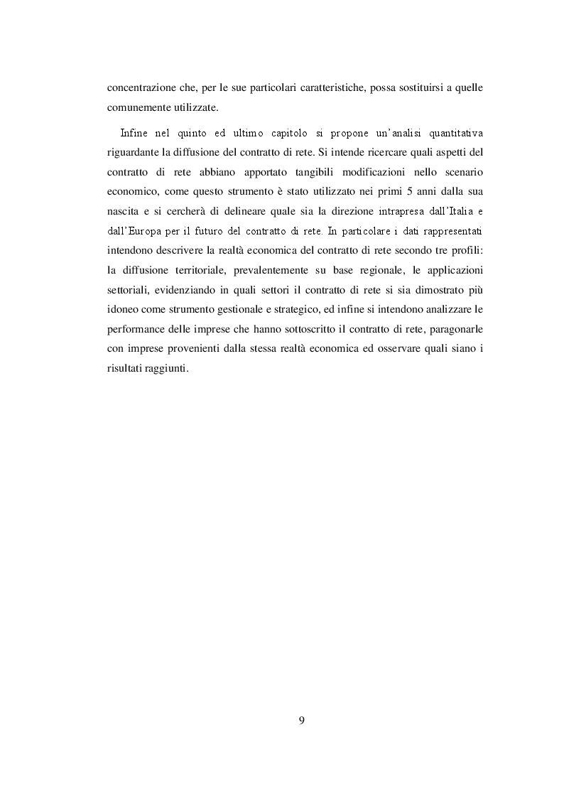 Anteprima della tesi: Nuovi strumenti per la governance delle aggregazioni aziendali. Il Contratto di rete, Pagina 5
