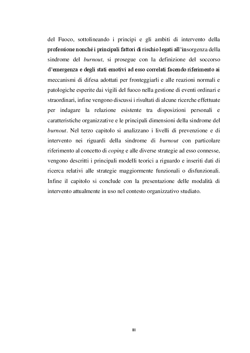 Anteprima della tesi: Osservare il burnout nei vigili del fuoco: scenari ordinari o straordinari?, Pagina 4
