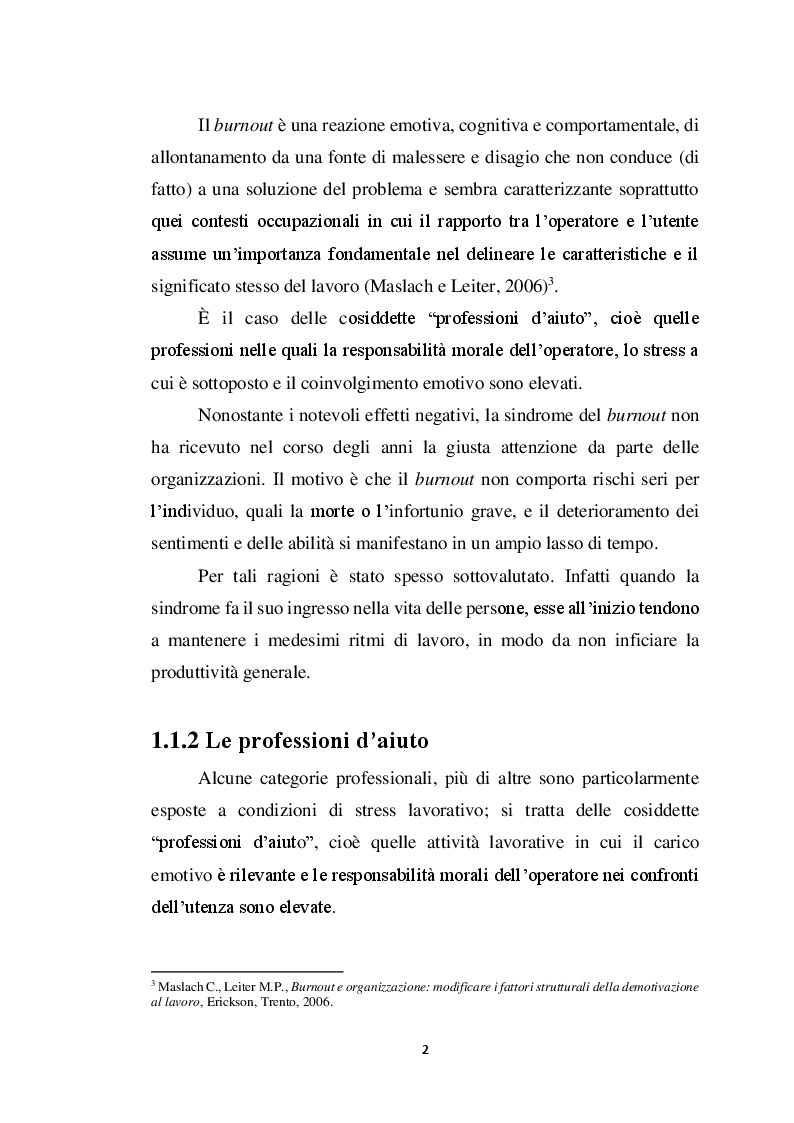 Anteprima della tesi: Osservare il burnout nei vigili del fuoco: scenari ordinari o straordinari?, Pagina 6