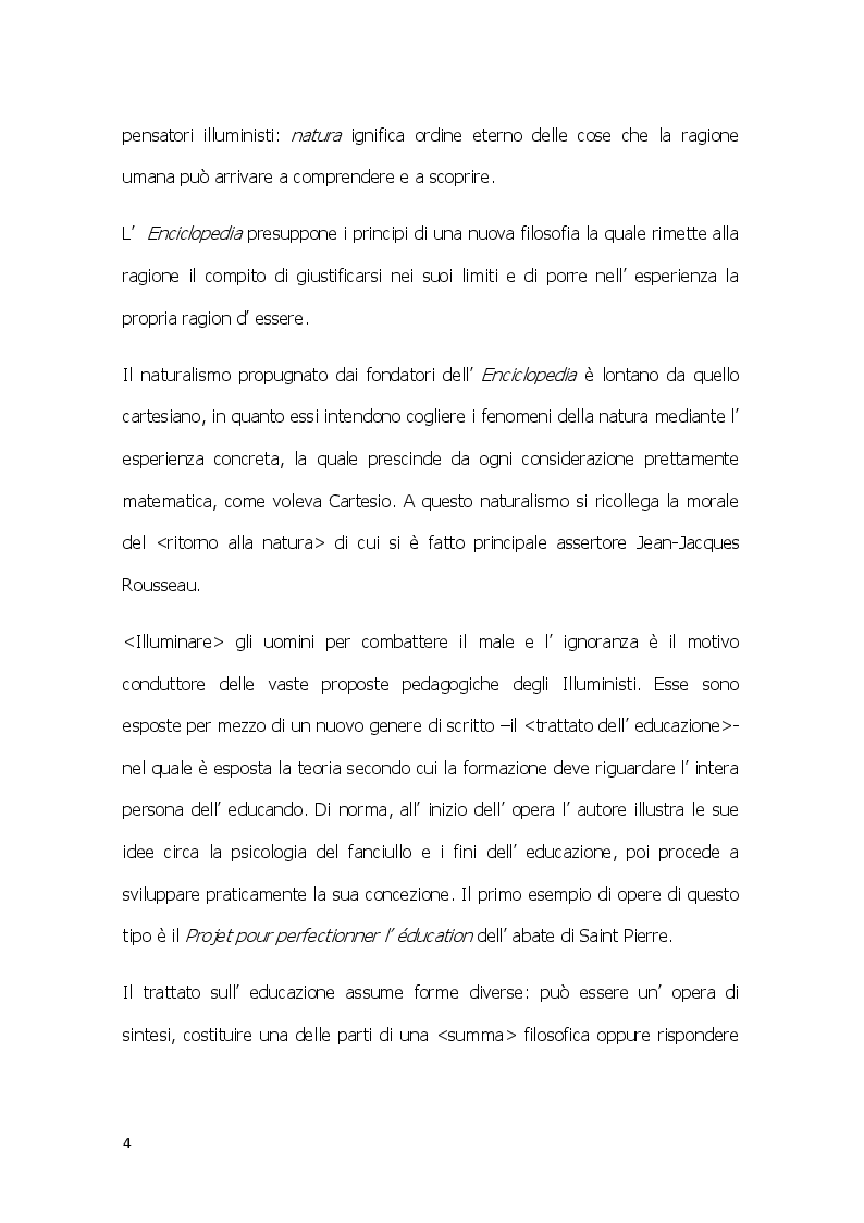 Anteprima della tesi: La rivoluzione pedagogica di Jean Jacques Rousseau, Pagina 3