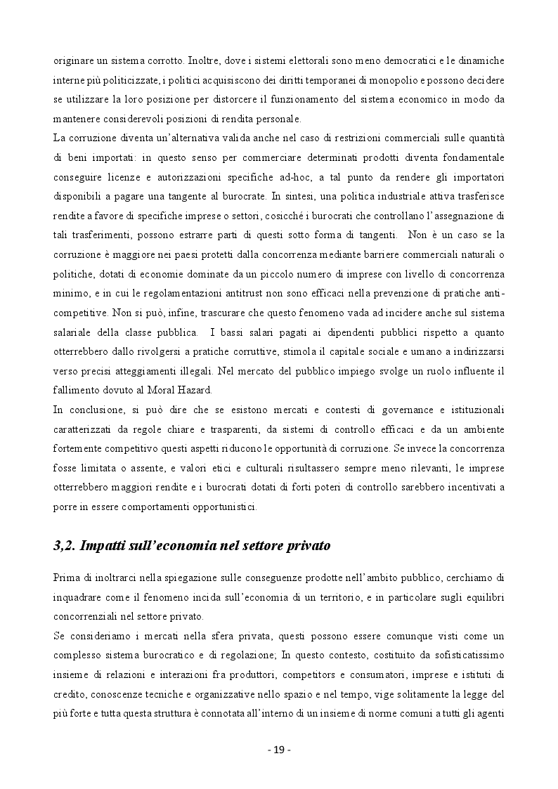 Anteprima della tesi: Il problema della corruzione nel sistema Economico Italiano, Pagina 4