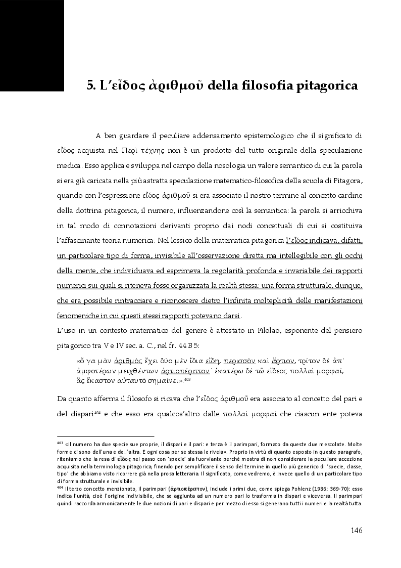 Anteprima della tesi: Semantica di eidos e idea dai poemi omerici al Corpus Hippocraticum. Sulle tracce di un progressivo addensamento epistemologico, Pagina 7