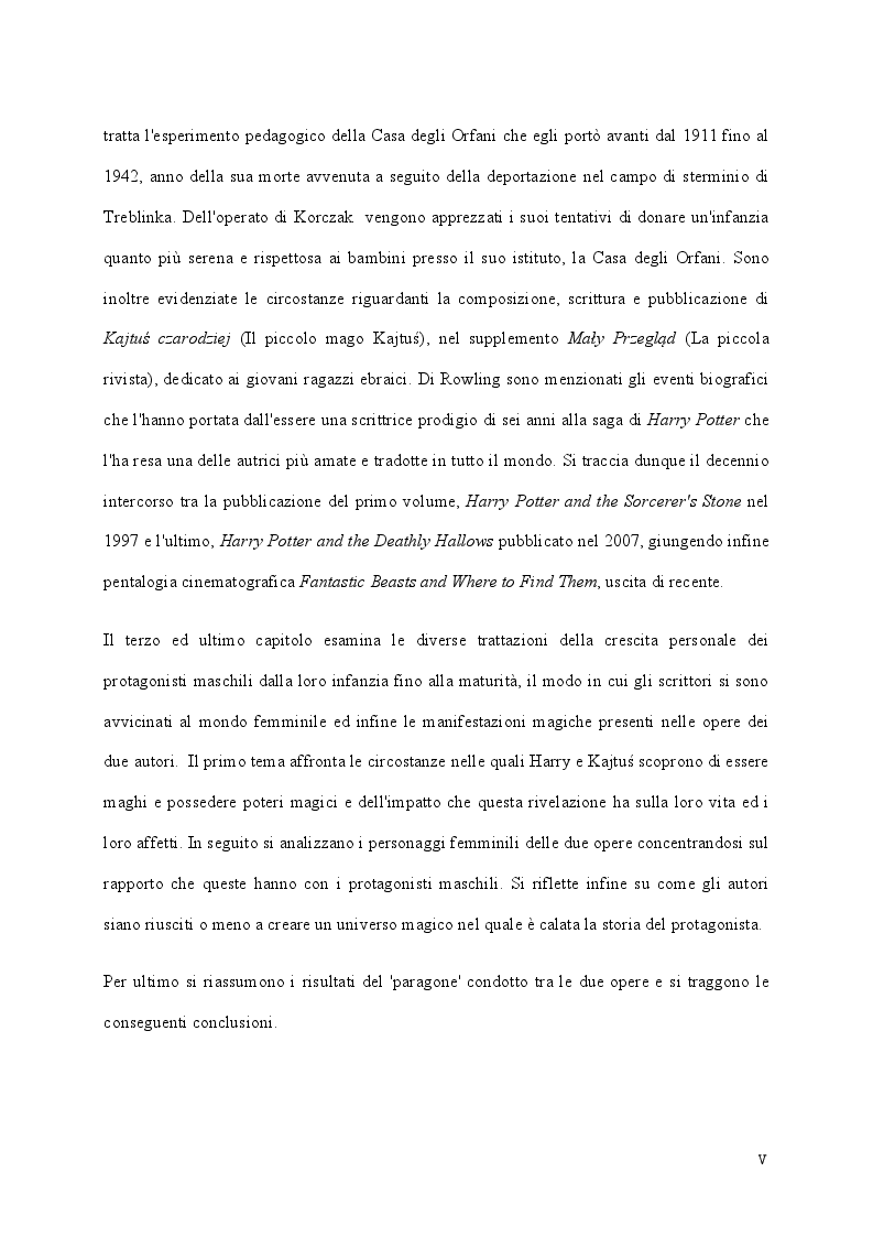 Anteprima della tesi: J.K. Rowling e Janusz Korczak: due modi diversi di intendere il mondo magico, Pagina 3