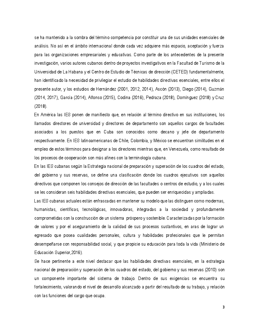 Anteprima della tesi: Estrategia para el desarrollo de habilidades directivas esenciales con enfoque de liderazgo en los cuadros ejecutivos y sus reservas en la Universidad de La Habana, Pagina 5
