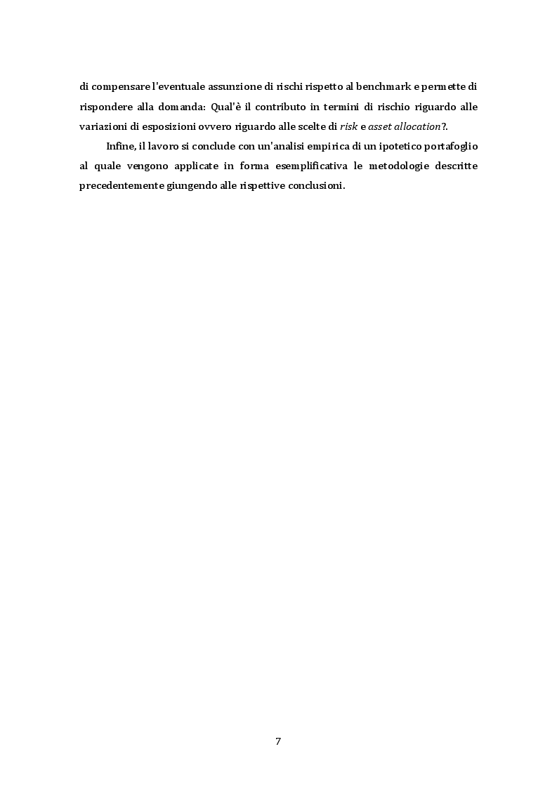 Anteprima della tesi: Tecniche di valutazione, scomposizione, attribuzione e allocazione del rischio nel processo di investimento, Pagina 4