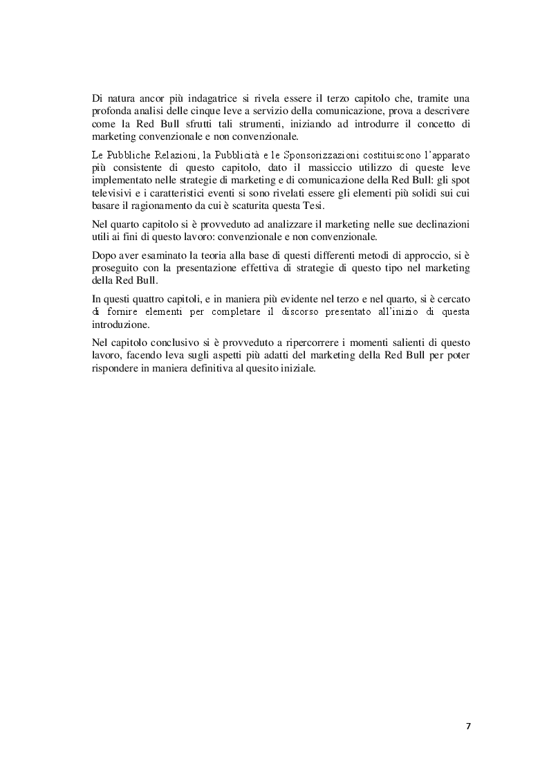 Anteprima della tesi: Al confine tra marketing convenzionale e non convenzionale - Il caso Red Bull, Pagina 3