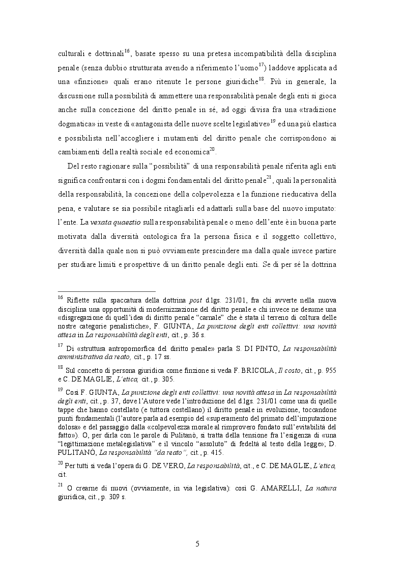 Anteprima della tesi: Responsabilità da reato degli enti: quale natura e quali implicazioni?, Pagina 10