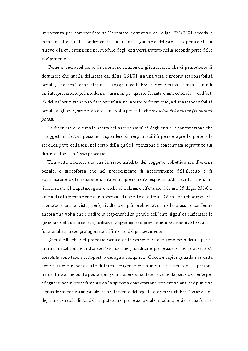 Anteprima della tesi: Responsabilità da reato degli enti: quale natura e quali implicazioni?, Pagina 3