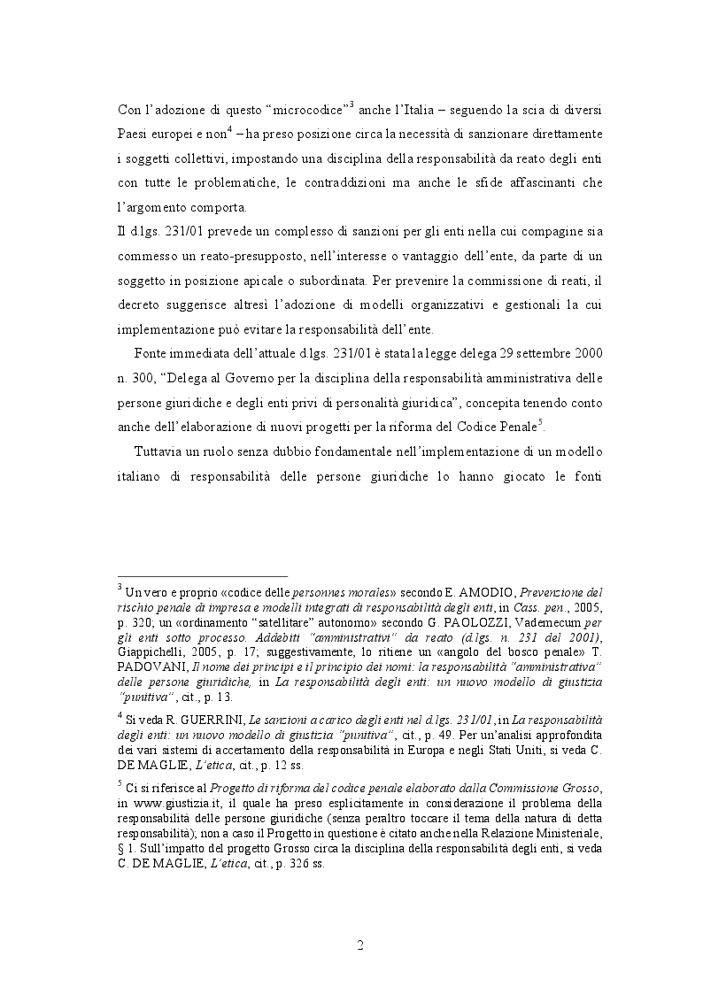 Anteprima della tesi: Responsabilità da reato degli enti: quale natura e quali implicazioni?, Pagina 7