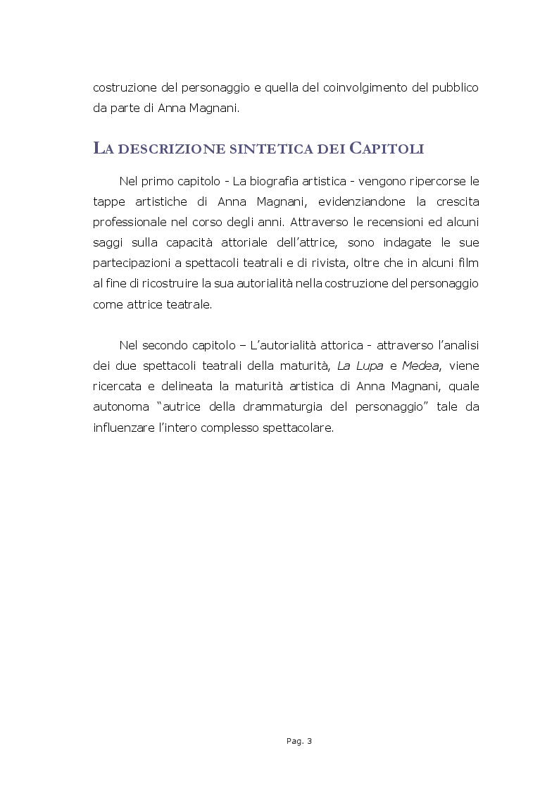Anteprima della tesi: Anna Magnani e il teatro - La Lupa e Medea, Pagina 4