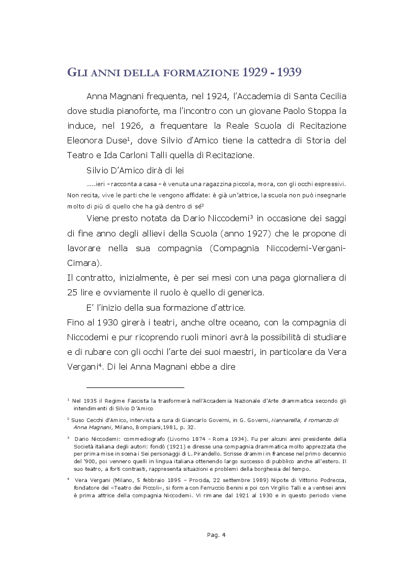 Anteprima della tesi: Anna Magnani e il teatro - La Lupa e Medea, Pagina 5