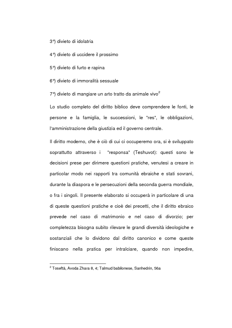 Anteprima della tesi: Il matrimonio nel diritto ebraico, Pagina 4