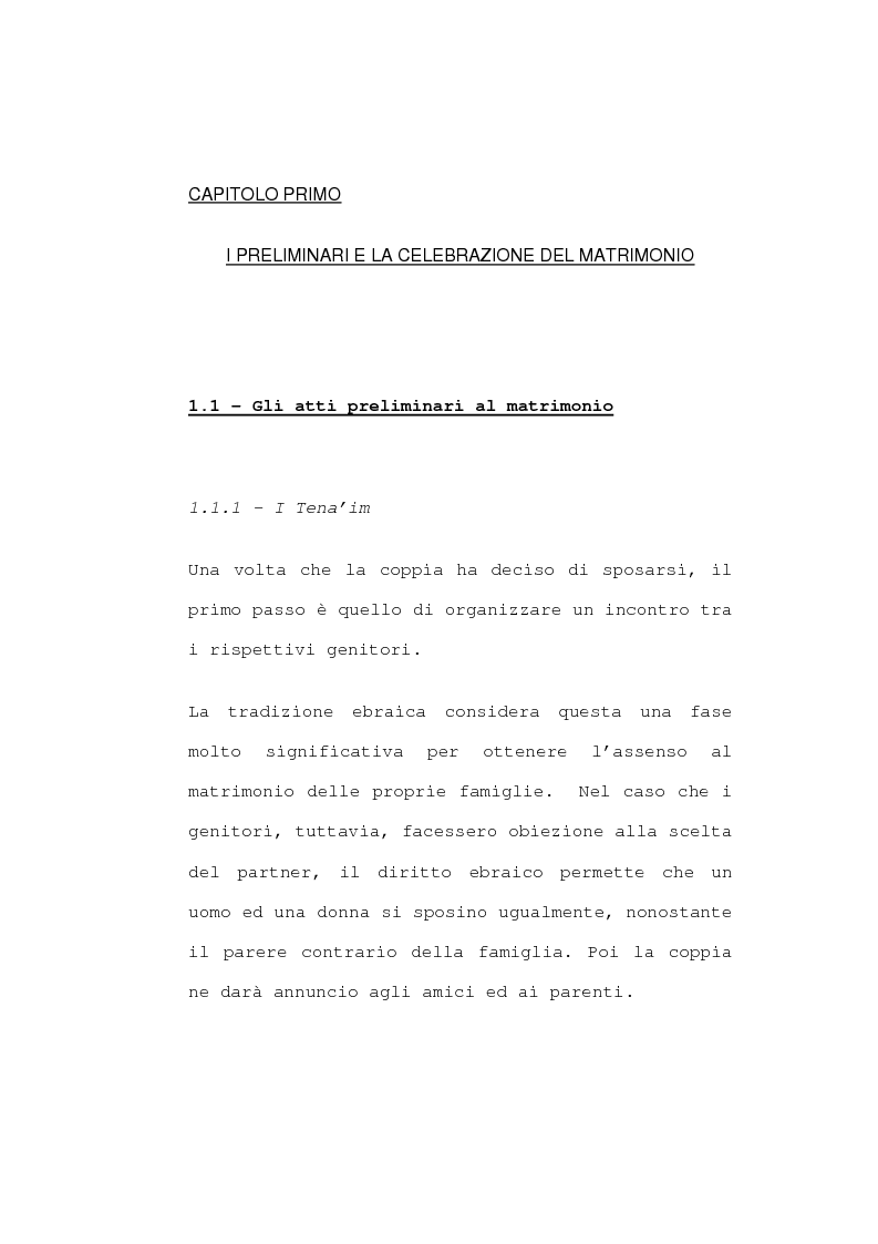 Anteprima della tesi: Il matrimonio nel diritto ebraico, Pagina 7