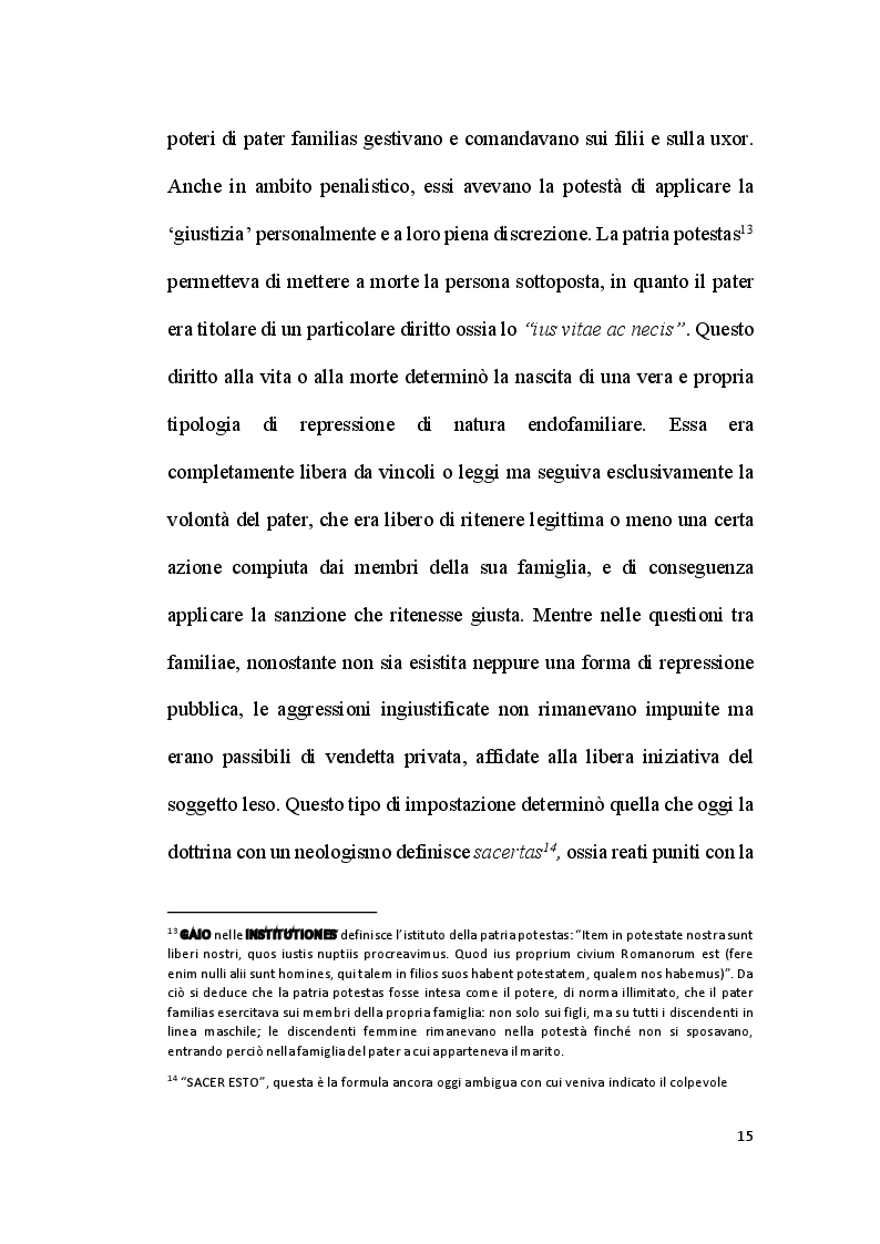 Estratto dalla tesi: La repressione criminale: dalla vendetta privata alla persecuzione pubblica