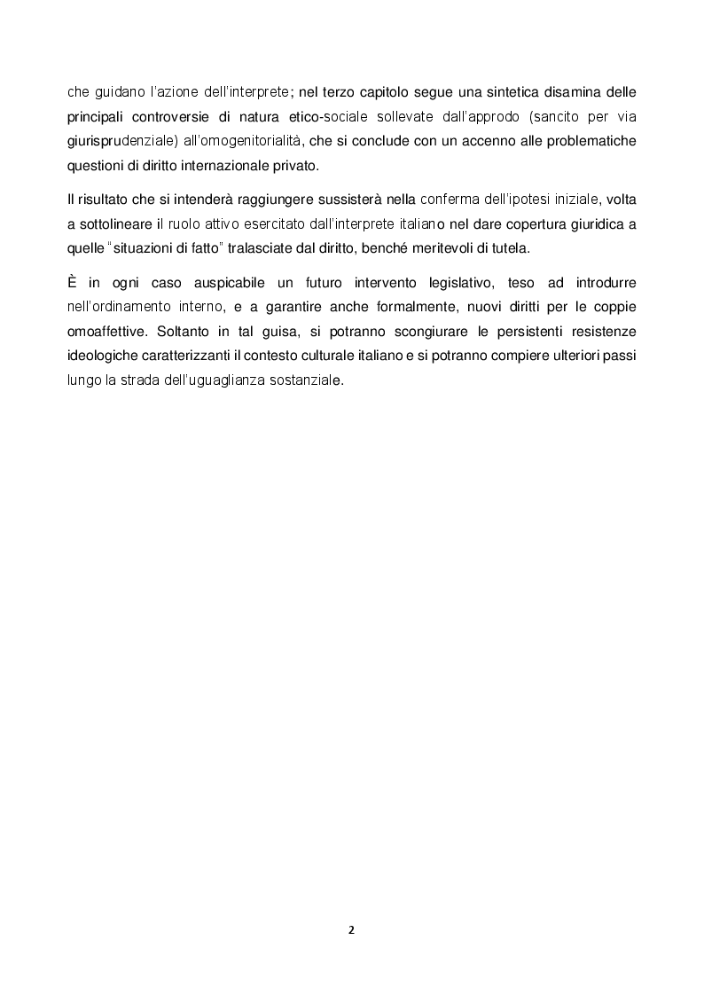 Anteprima della tesi: Stepchild adoption: lacune normative e ruolo dell'interprete, Pagina 3