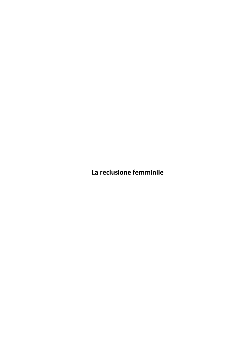 Anteprima della tesi: La reclusione femminile, Pagina 2