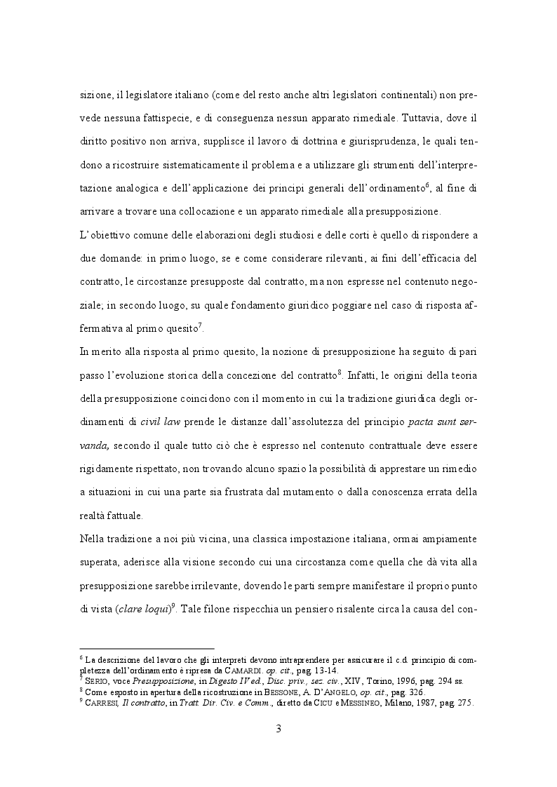 Anteprima della tesi: La presupposizione e i contratti di lunga durata, Pagina 4