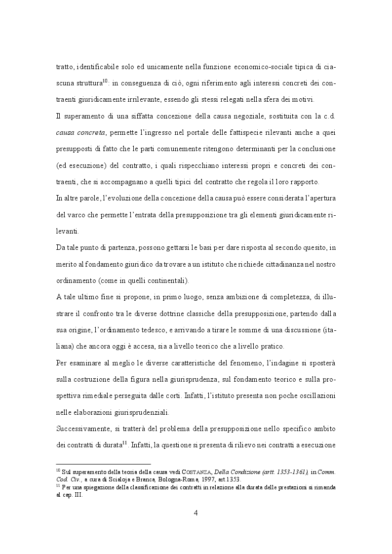 Anteprima della tesi: La presupposizione e i contratti di lunga durata, Pagina 5