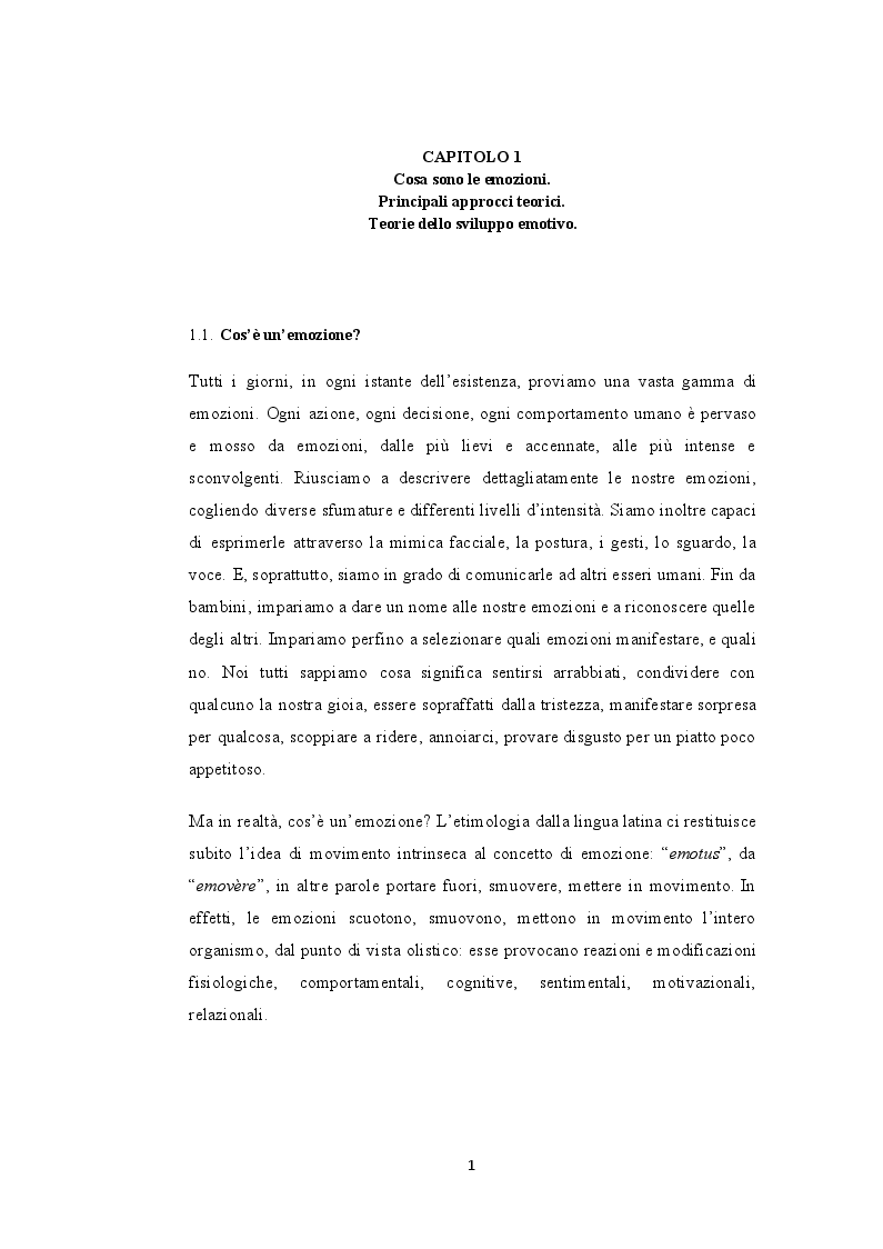 Anteprima della tesi: Lo sviluppo emotivo del bambino. Gli effetti del mancato rispecchiamento emotivo., Pagina 4