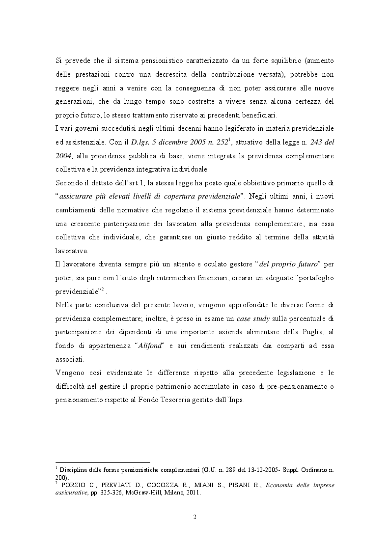 Anteprima della tesi: Il sistema pensionistico italiano: Storia, Evoluzione e Prospettive, Pagina 3