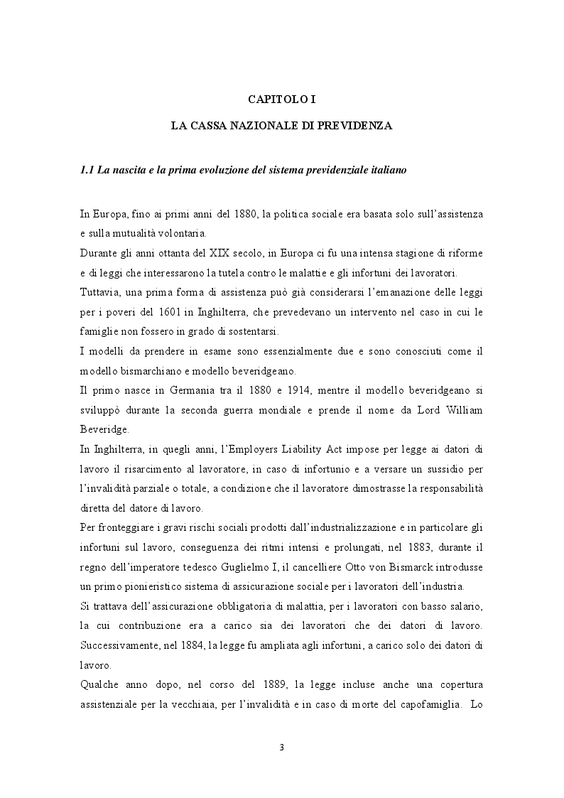 Anteprima della tesi: Il sistema pensionistico italiano: Storia, Evoluzione e Prospettive, Pagina 4