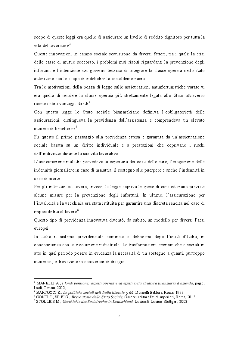 Anteprima della tesi: Il sistema pensionistico italiano: Storia, Evoluzione e Prospettive, Pagina 5