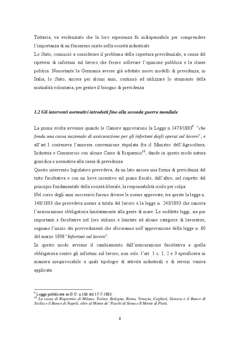 Anteprima della tesi: Il sistema pensionistico italiano: Storia, Evoluzione e Prospettive, Pagina 7