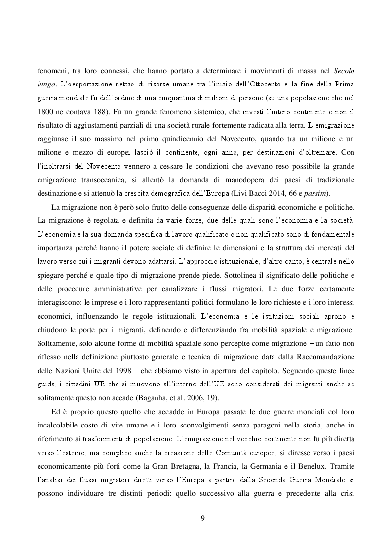 Anteprima della tesi: Le Politiche d'asilo fra Unione Europea e Italia, Pagina 10