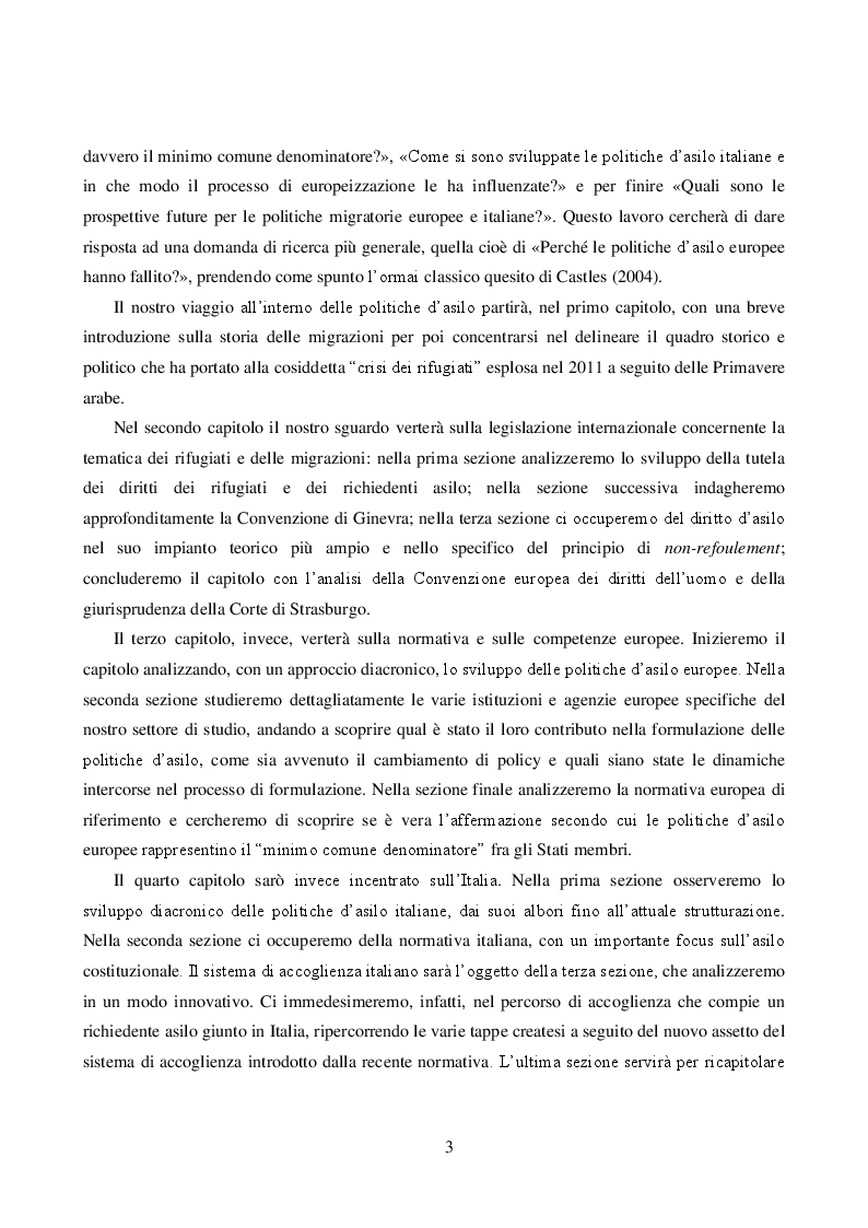 Anteprima della tesi: Le Politiche d'asilo fra Unione Europea e Italia, Pagina 4