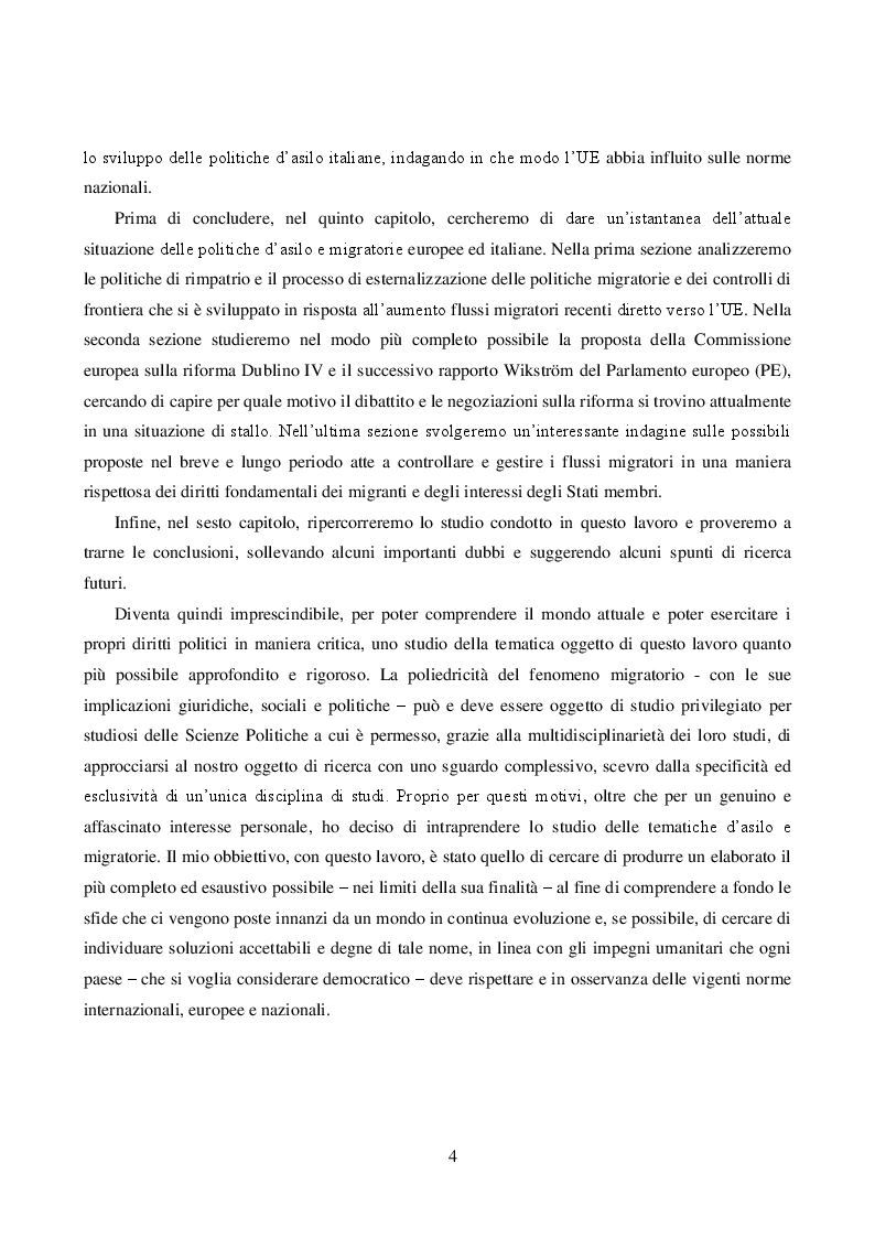 Anteprima della tesi: Le Politiche d'asilo fra Unione Europea e Italia, Pagina 5