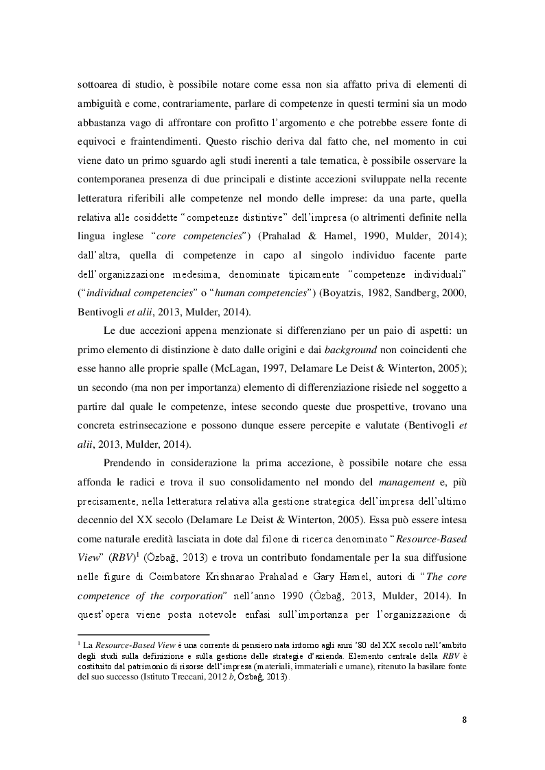 Anteprima della tesi: Competenze e definizione dei profili professionali: quale ruolo per quale evoluzione?, Pagina 6