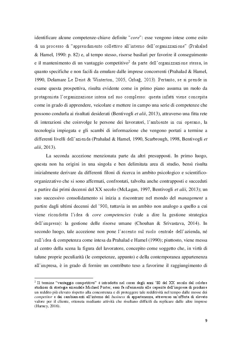 Anteprima della tesi: Competenze e definizione dei profili professionali: quale ruolo per quale evoluzione?, Pagina 7