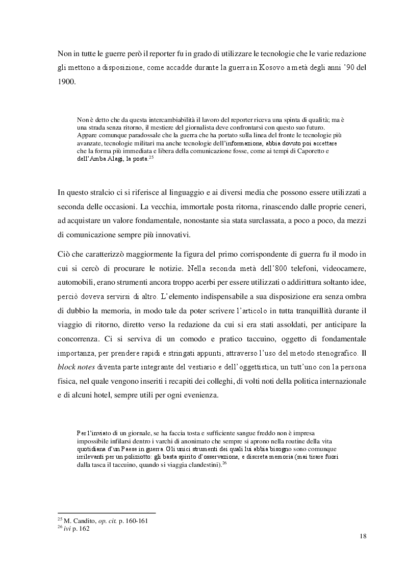 Anteprima della tesi: L'evoluzione del Reporter di guerra. Dal taccuino ai droni, Pagina 8