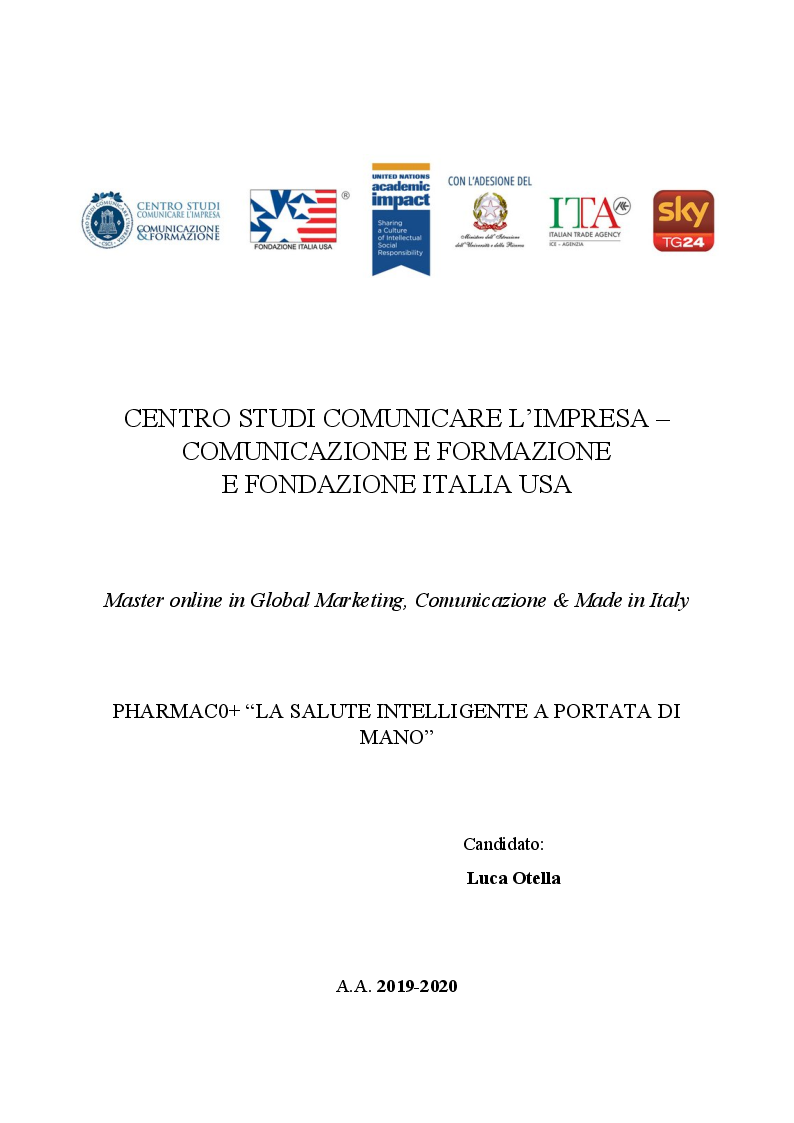 Anteprima della tesi: Pharmac0+ “La salute intelligente a portata di mano”, Pagina 1