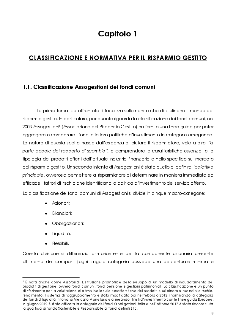 Anteprima della tesi: Il ruolo dei fondi flessibili nell’ambito dell’Asset Allocation: componente core o solo satellite?, Pagina 5