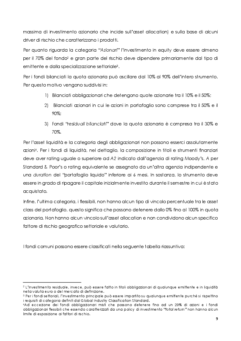 Anteprima della tesi: Il ruolo dei fondi flessibili nell’ambito dell’Asset Allocation: componente core o solo satellite?, Pagina 6