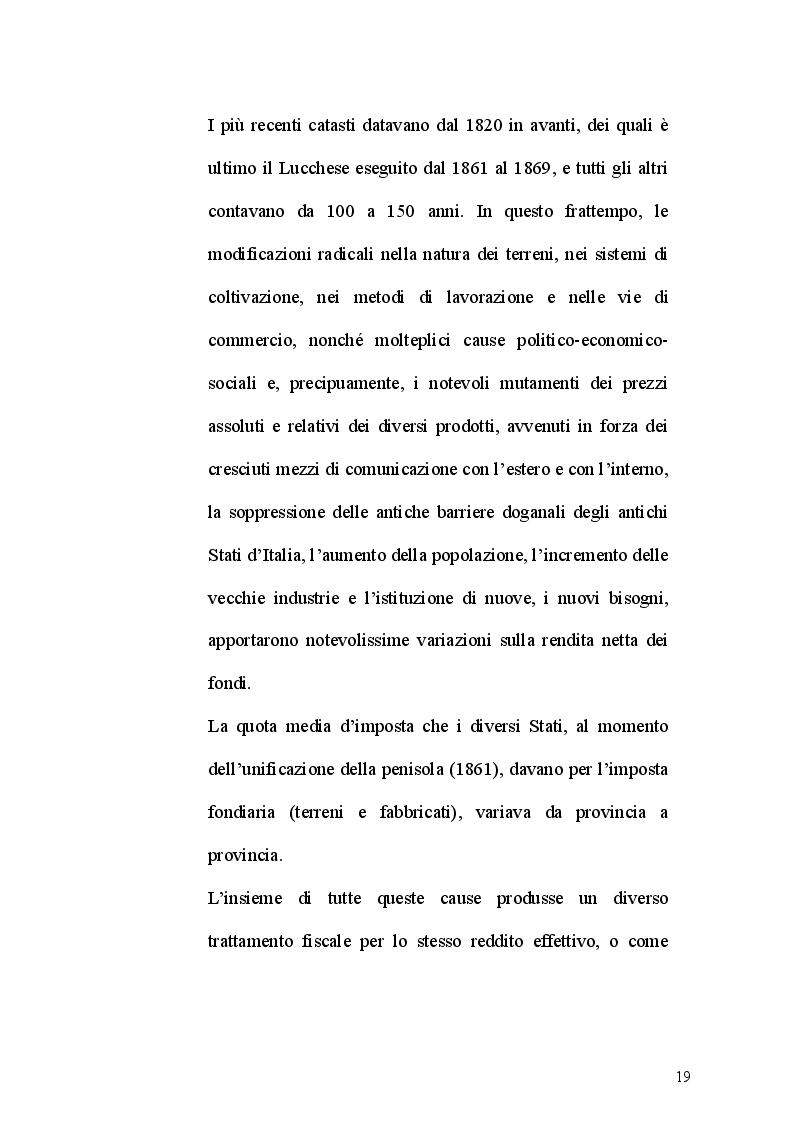 Anteprima della tesi: La legge 1 marzo 1886 n. 3682 sulla perequazione dell'imposta fondiaria e i relativi lavori parlamentari, Pagina 5