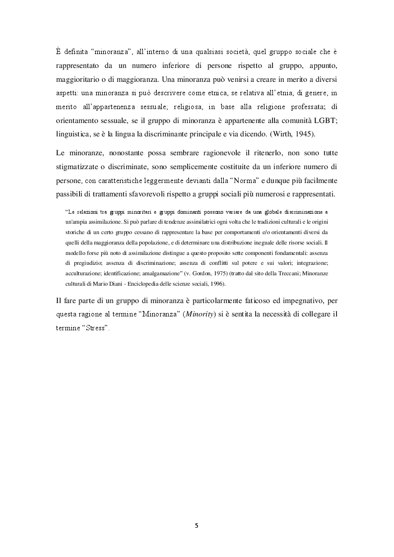 Anteprima della tesi: Minority Stress e persone LGBT: un'analisi della letteratura, Pagina 5