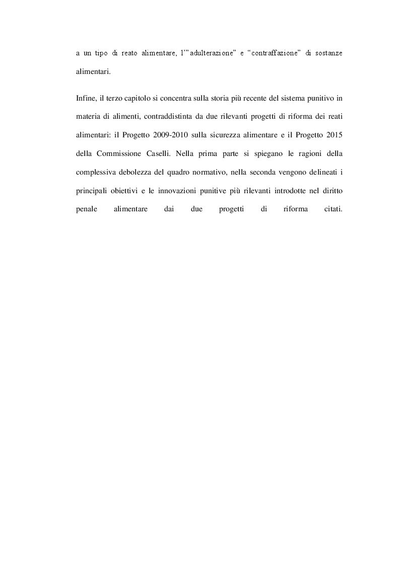 Anteprima della tesi: L'evento di pericolo nei reati alimentari, Pagina 3