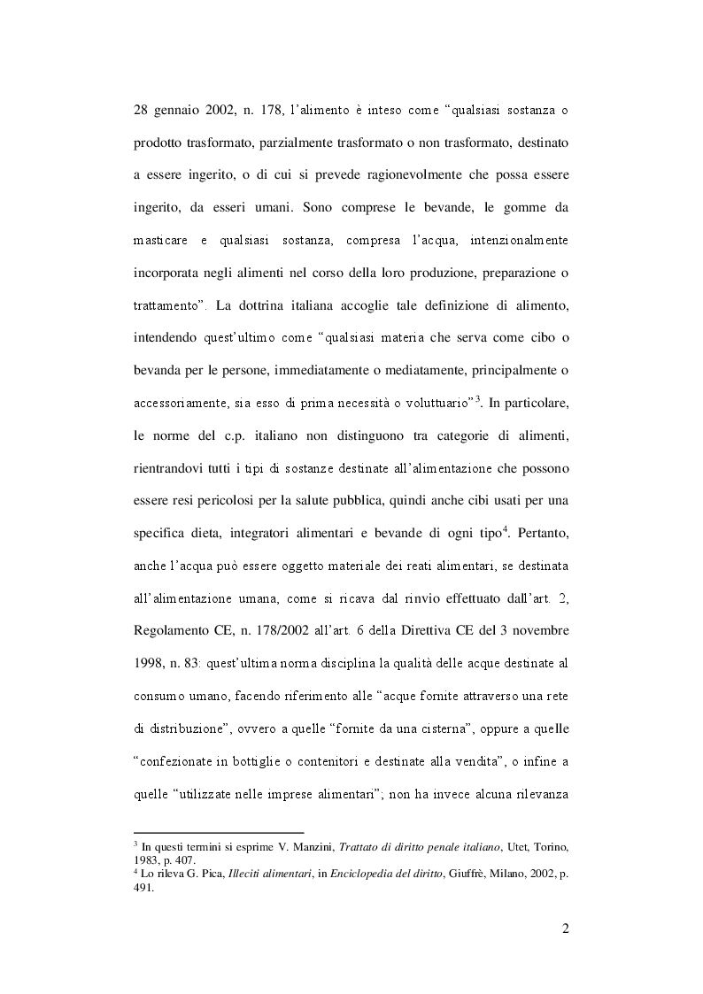 Anteprima della tesi: L'evento di pericolo nei reati alimentari, Pagina 5