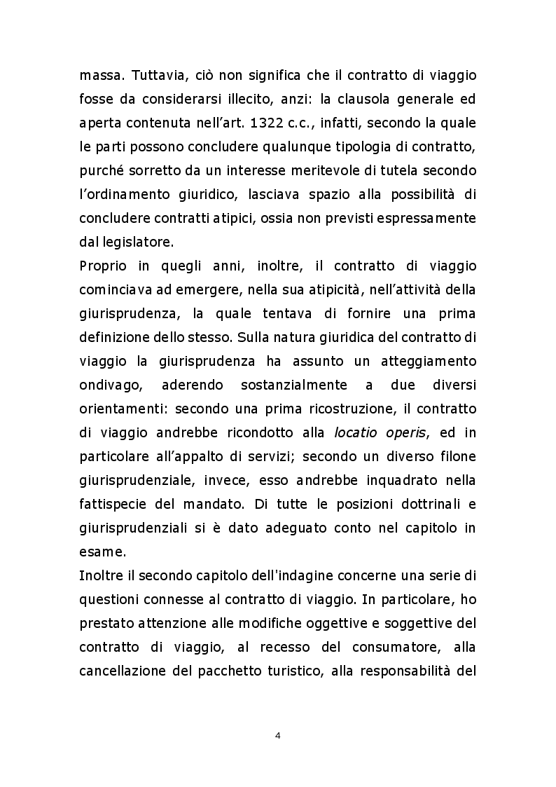 Anteprima della tesi: I contratti di turismo organizzato, Pagina 3