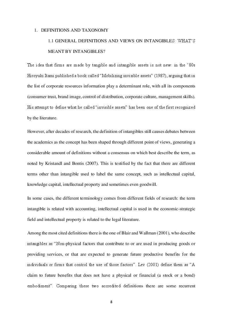 Anteprima della tesi: The importance of intangibles in the modern economy: accounting, strategic relevance, valuation, Pagina 5