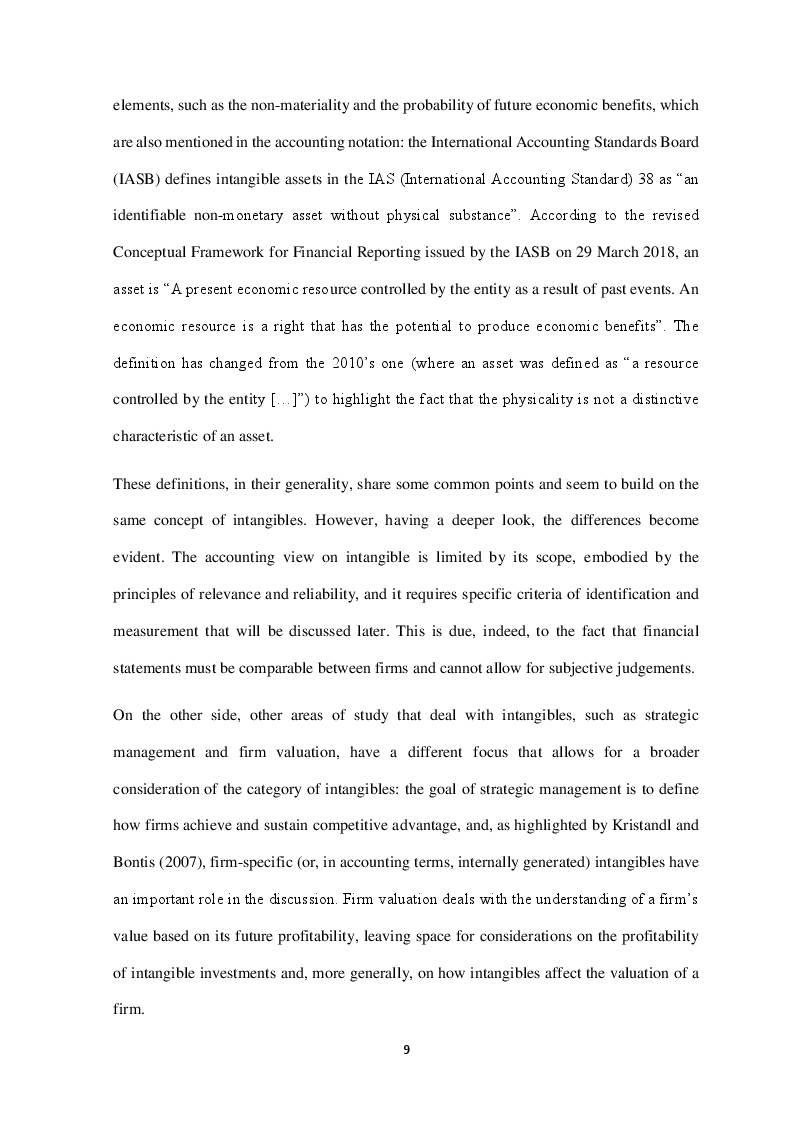 Anteprima della tesi: The importance of intangibles in the modern economy: accounting, strategic relevance, valuation, Pagina 6