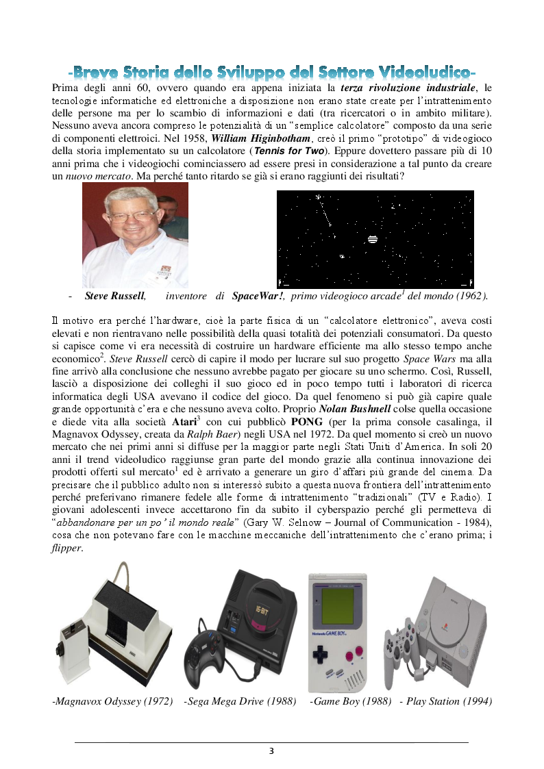 Anteprima della tesi: Da Spacewar! ad Adr1ft. Per una storia dell'industria videoludica, Pagina 3