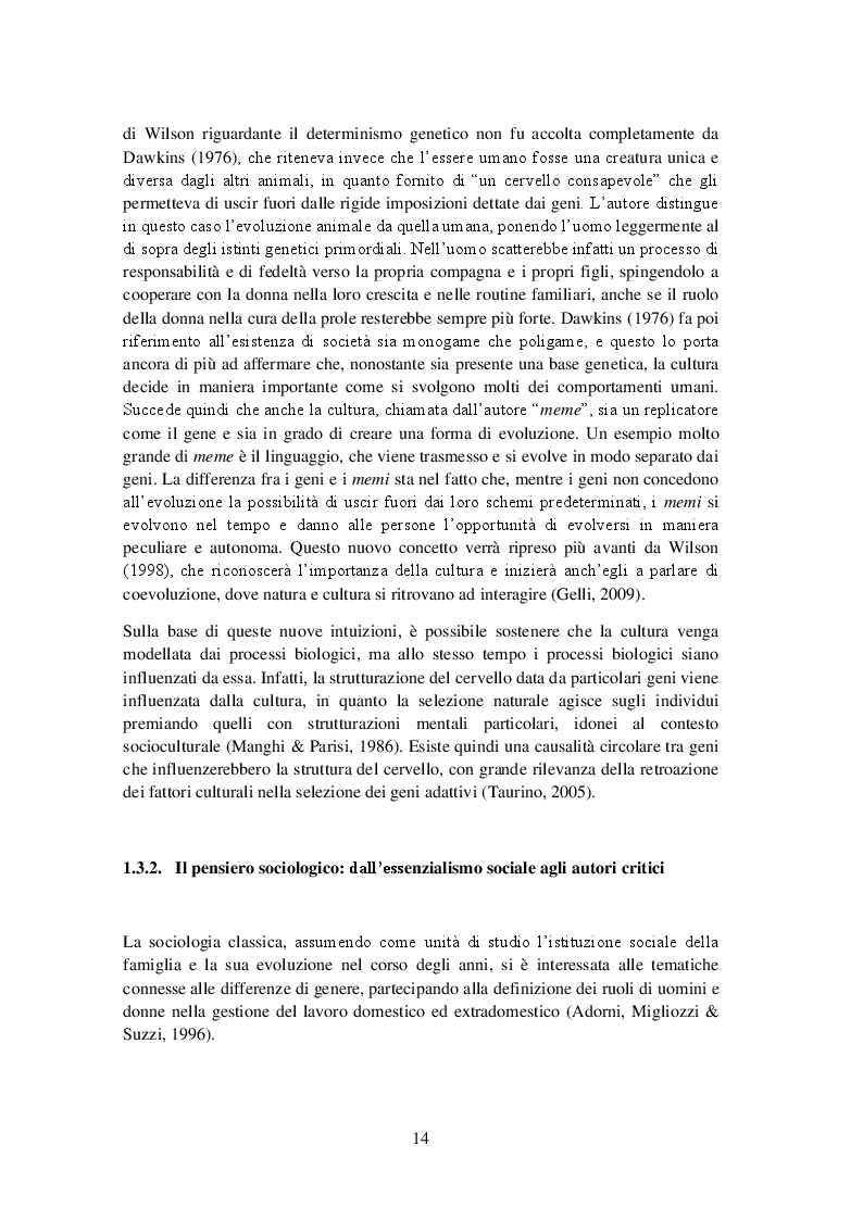 Anteprima della tesi: Nuovi Significati e Nuove Relazioni di Genere nella Famiglia e nel Lavoro, Pagina 11