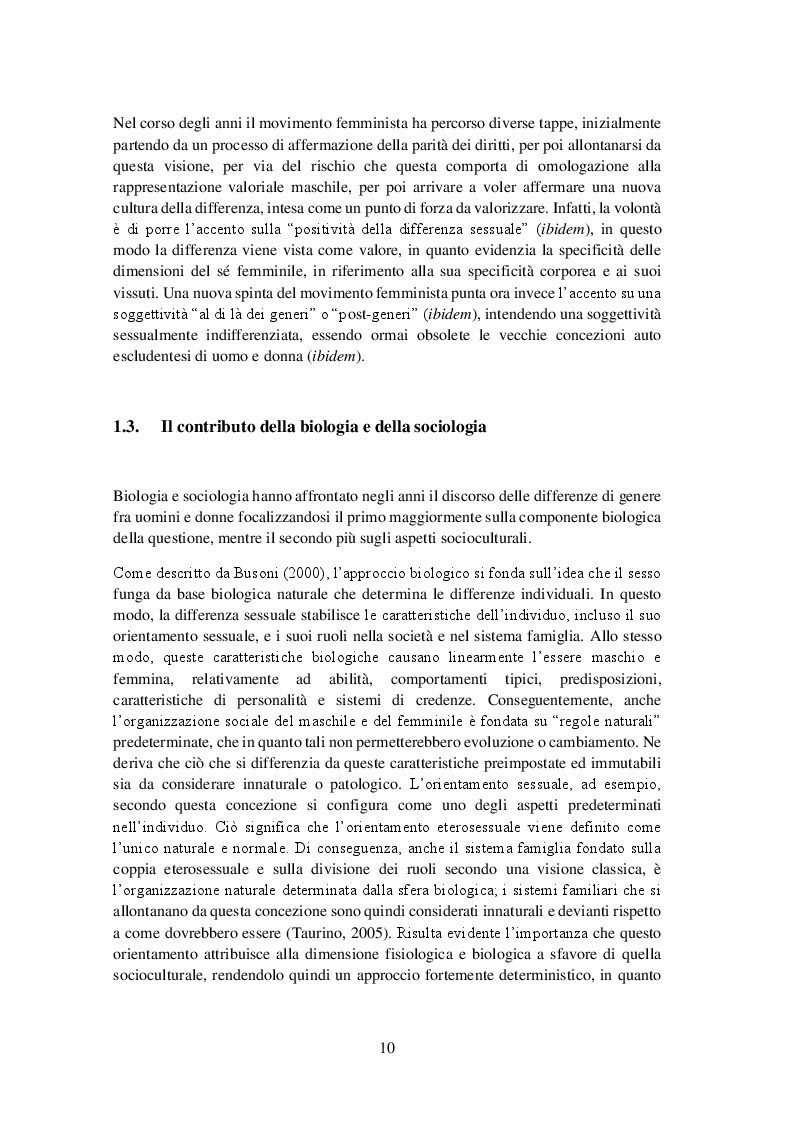 Anteprima della tesi: Nuovi Significati e Nuove Relazioni di Genere nella Famiglia e nel Lavoro, Pagina 7