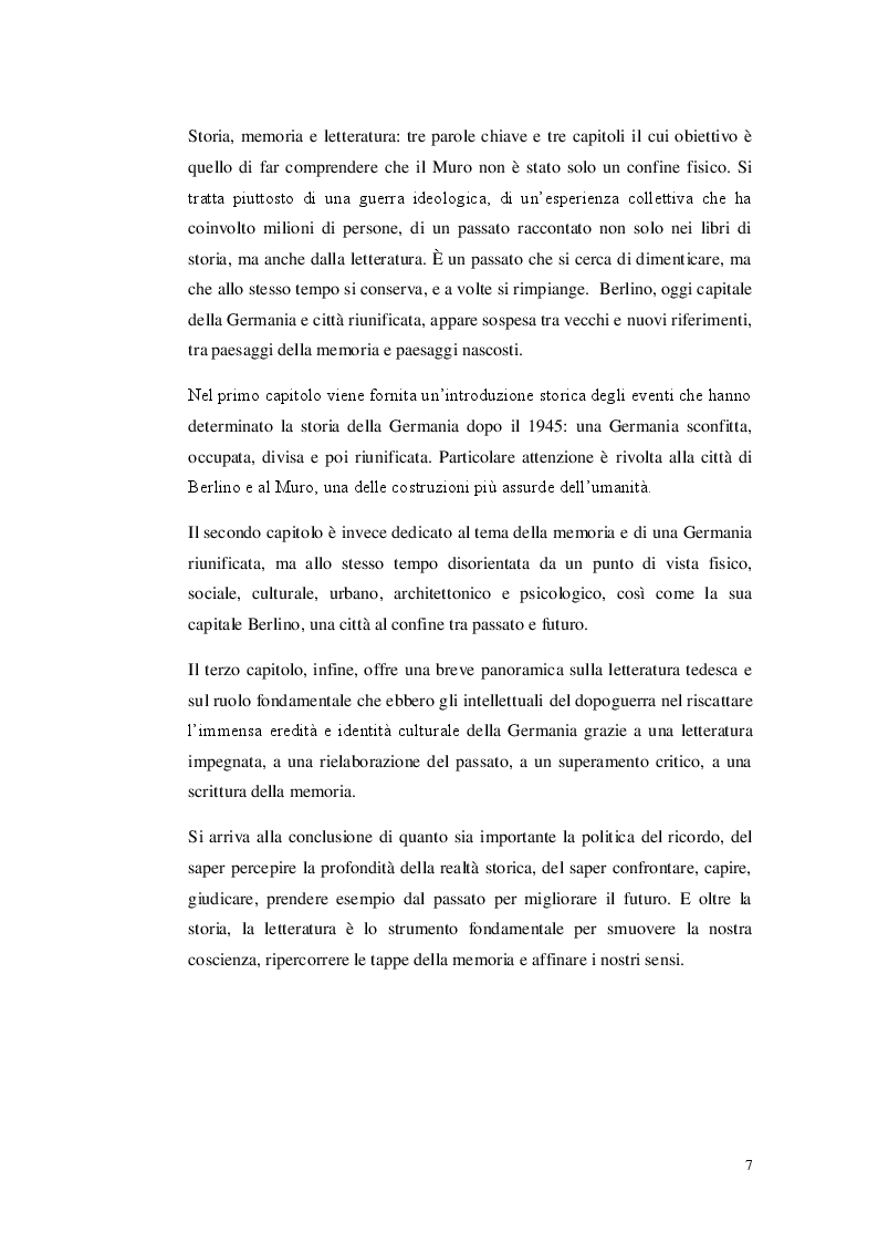 Anteprima della tesi: Il muro di Berlino: storia, memoria, letteratura, Pagina 3