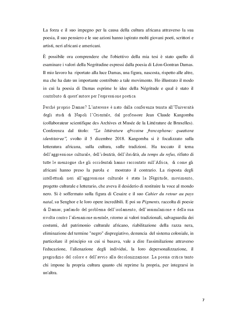 Anteprima della tesi: La Negritudine di Léon-Gontran Damas, Pagina 5