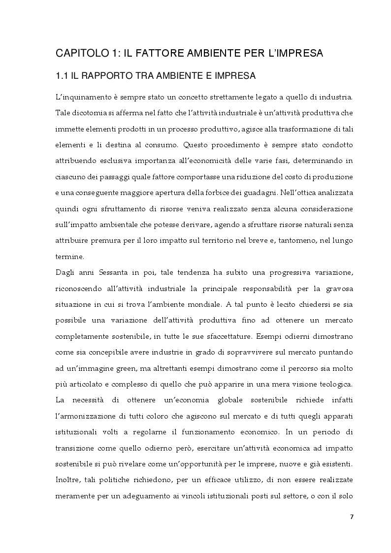 Anteprima della tesi: La tematica ambientale dal punto di vista dell'immagine di impresa, Pagina 4
